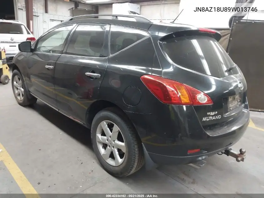 2009 Nissan Murano S VIN: JN8AZ18U89W013746 Lot: 42334162