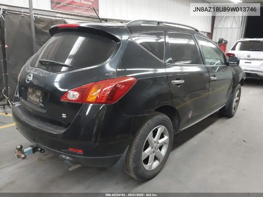 2009 Nissan Murano S VIN: JN8AZ18U89W013746 Lot: 42334162