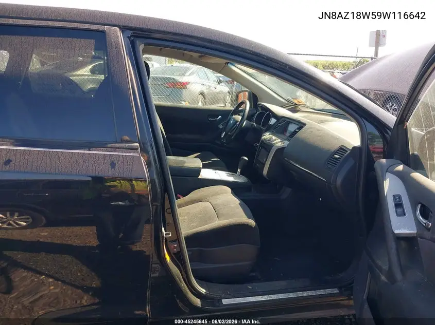 2009 Nissan Murano Sl VIN: JN8AZ18W59W116642 Lot: 45245645