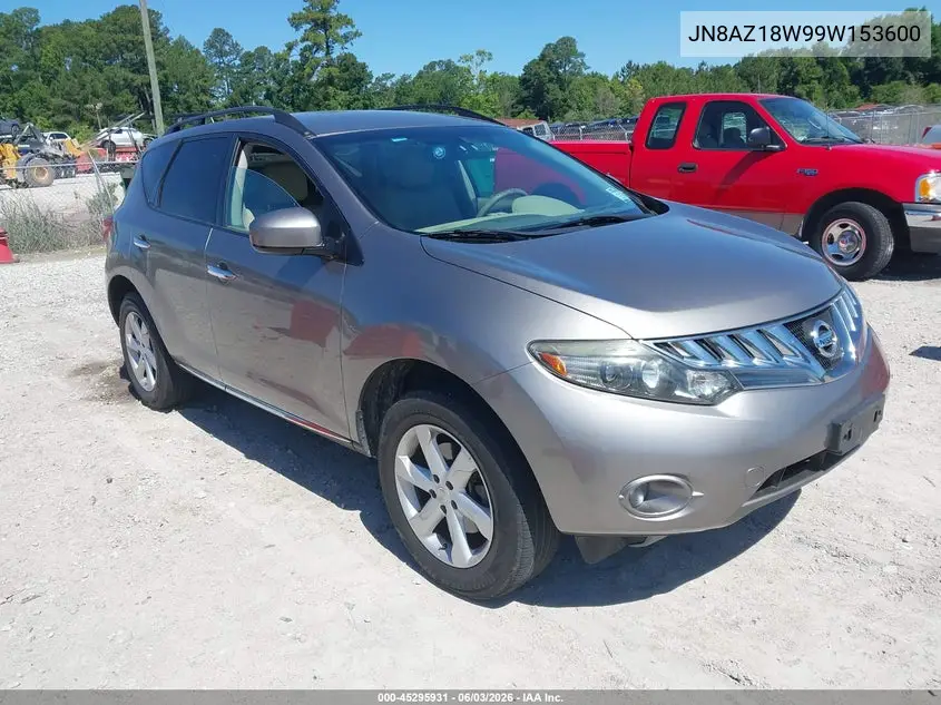 2009 Nissan Murano Sl VIN: JN8AZ18W99W153600 Lot: 45295931