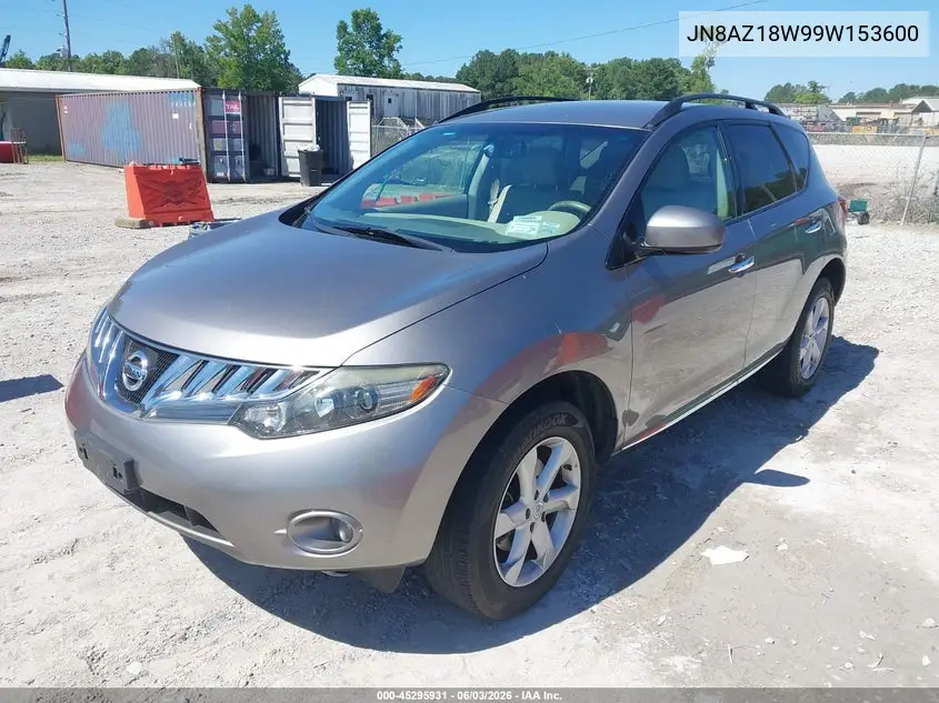 2009 Nissan Murano Sl VIN: JN8AZ18W99W153600 Lot: 45295931
