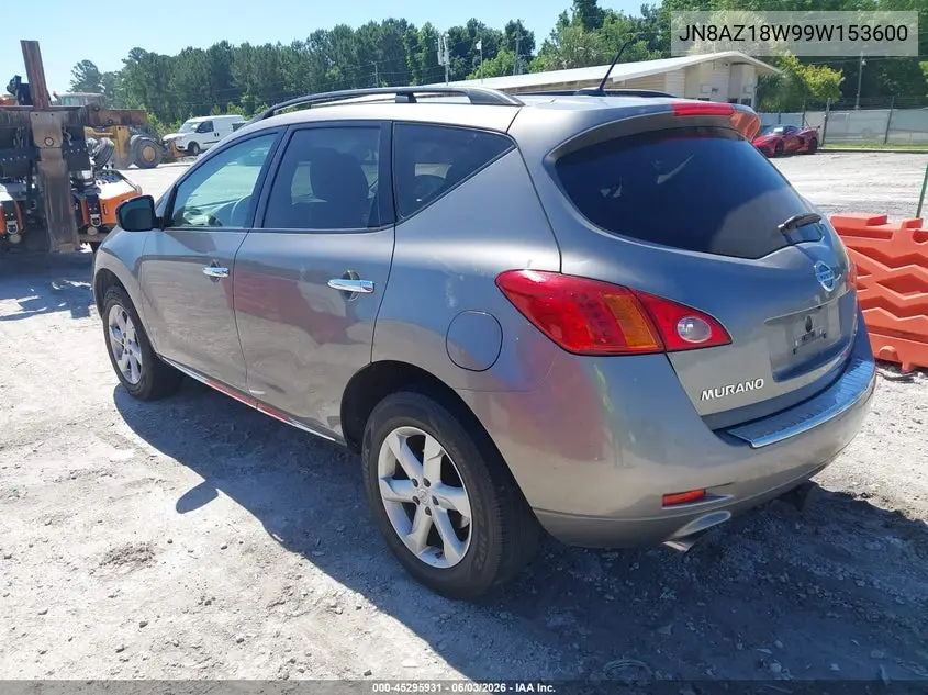 2009 Nissan Murano Sl VIN: JN8AZ18W99W153600 Lot: 45295931