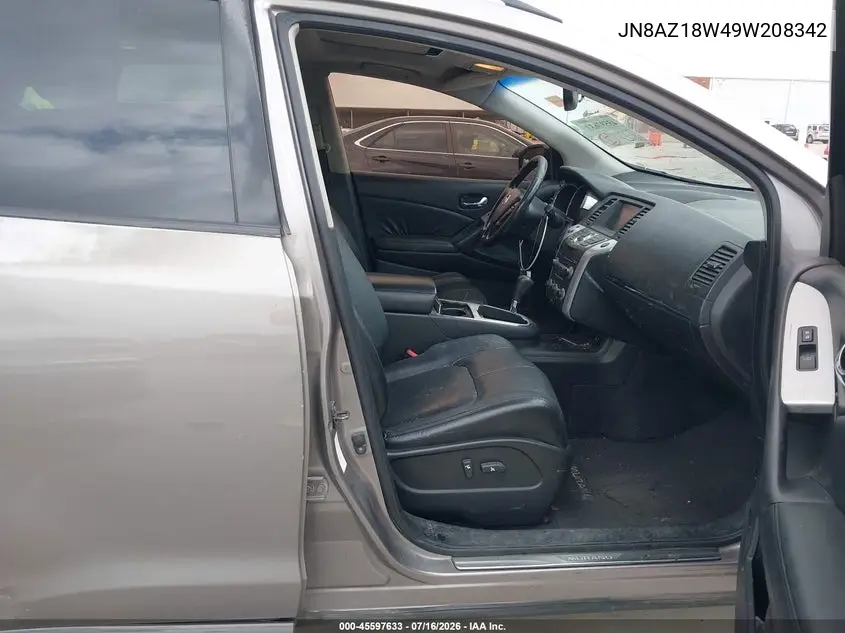 2009 Nissan Murano Sl VIN: JN8AZ18W49W208342 Lot: 45597633