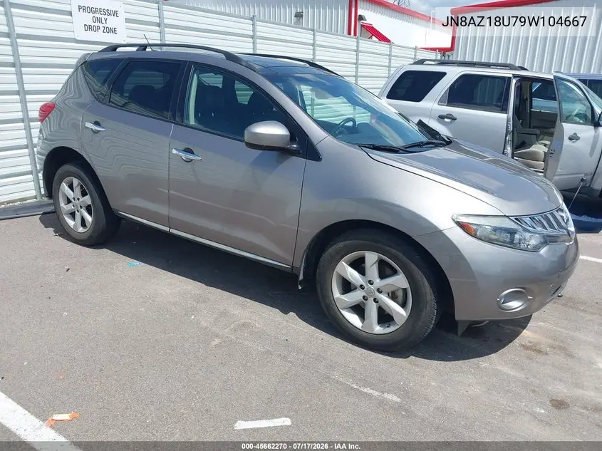 2009 Nissan Murano Sl VIN: JN8AZ18U79W104667 Lot: 45662270