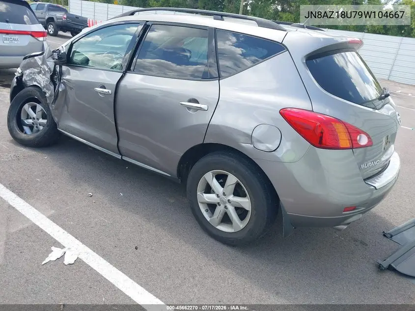 2009 Nissan Murano Sl VIN: JN8AZ18U79W104667 Lot: 45662270