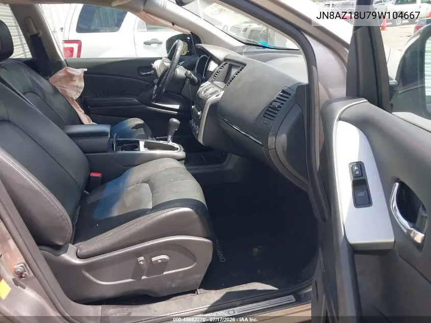2009 Nissan Murano Sl VIN: JN8AZ18U79W104667 Lot: 45662270