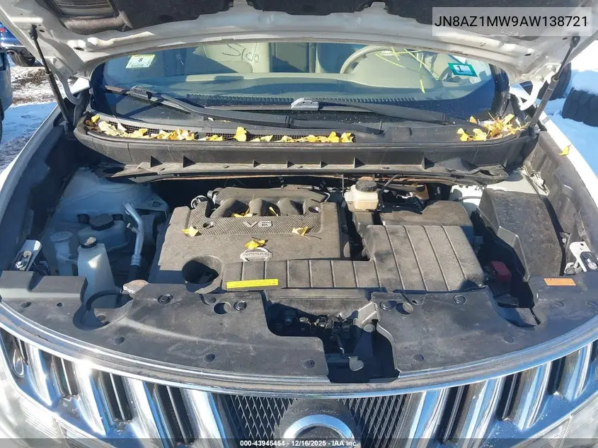 JN8AZ1MW9AW138721 2010 Nissan Murano Sl