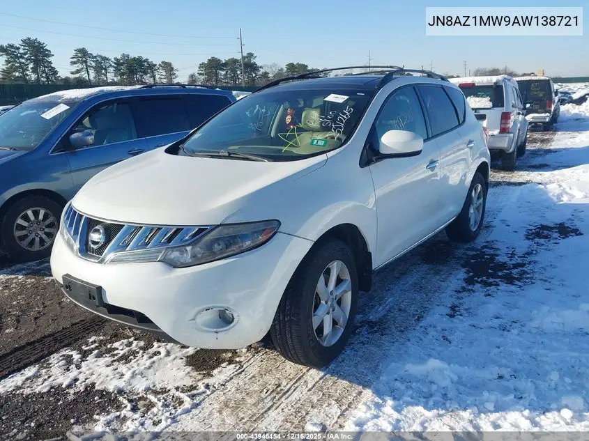 JN8AZ1MW9AW138721 2010 Nissan Murano Sl