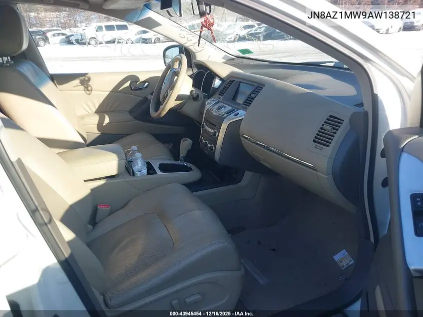 JN8AZ1MW9AW138721 2010 Nissan Murano Sl