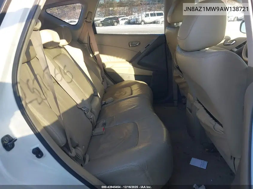 JN8AZ1MW9AW138721 2010 Nissan Murano Sl