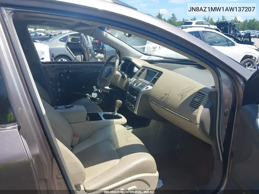 2010 Nissan Murano Sl VIN: JN8AZ1MW1AW137207 Lot: 45557094