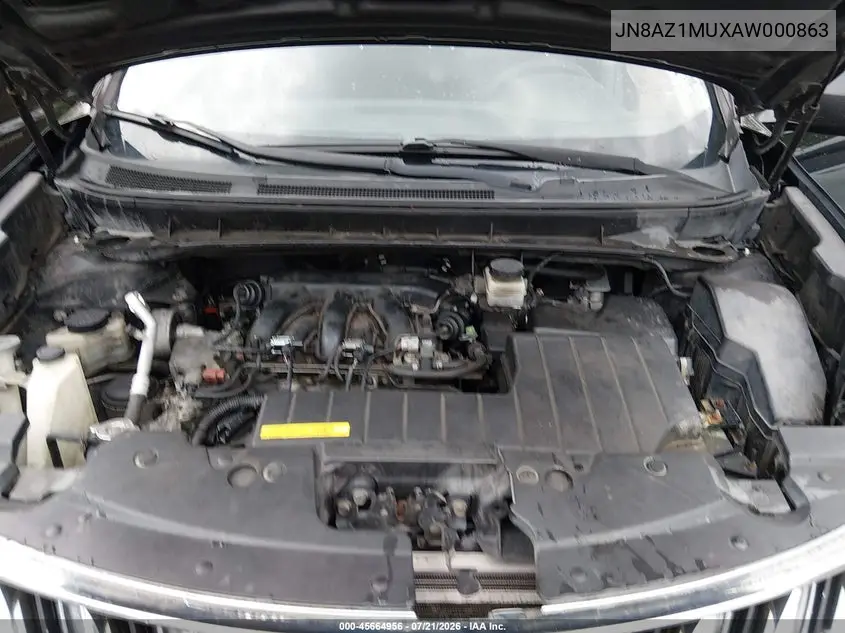 2010 Nissan Murano S VIN: JN8AZ1MUXAW000863 Lot: 45664956