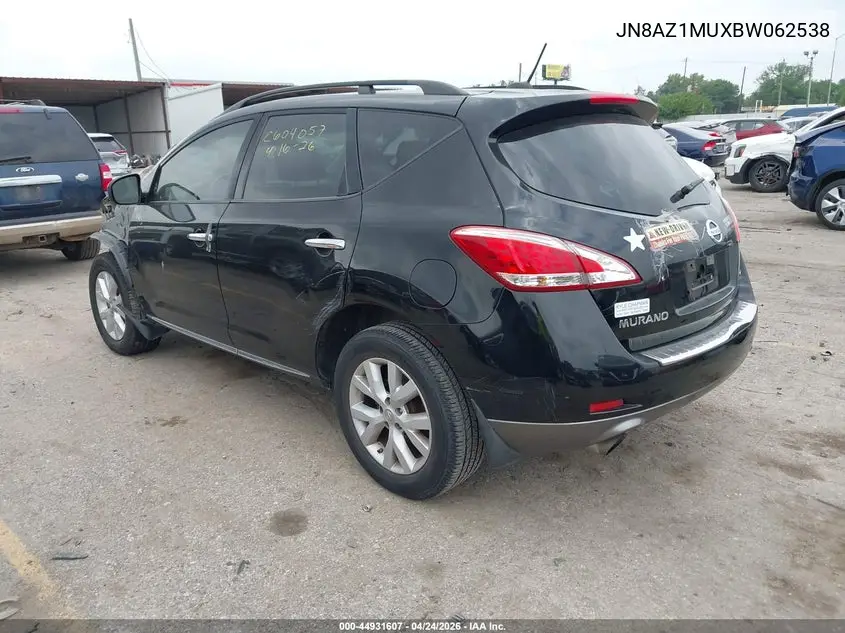 JN8AZ1MUXBW062538 2011 Nissan Murano Sl