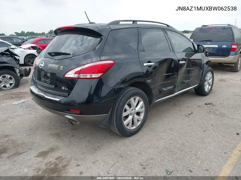 JN8AZ1MUXBW062538 2011 Nissan Murano Sl
