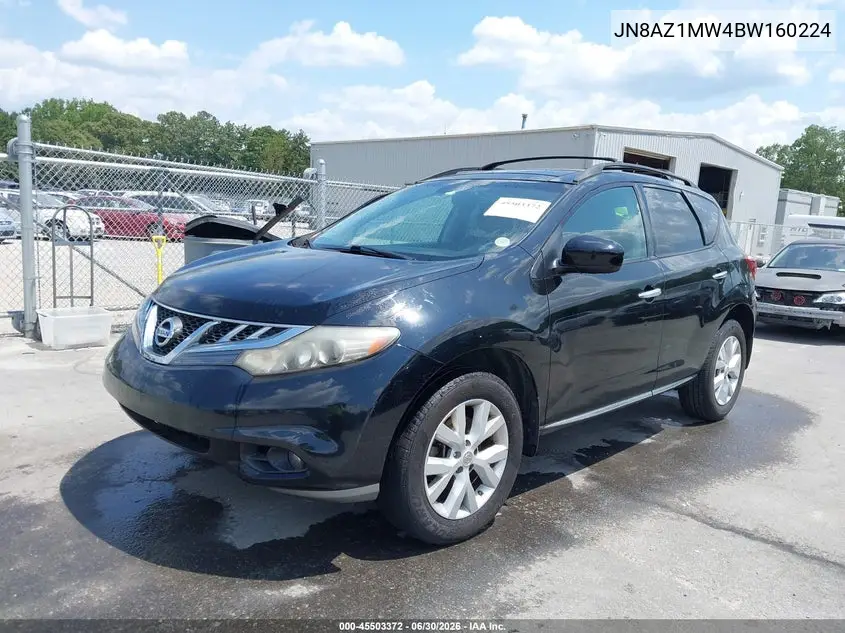 2011 Nissan Murano Sl VIN: JN8AZ1MW4BW160224 Lot: 45503372