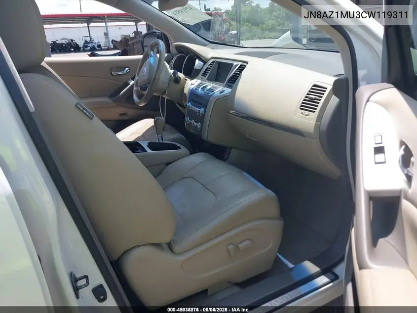 JN8AZ1MU3CW119311 2012 Nissan Murano Sl