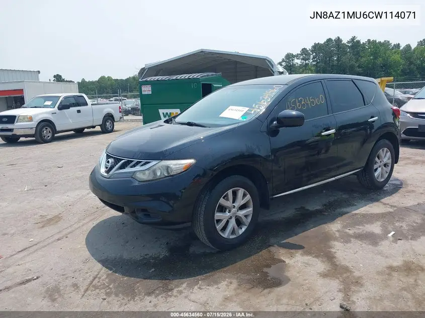 2012 Nissan Murano S VIN: JN8AZ1MU6CW114071 Lot: 45634560