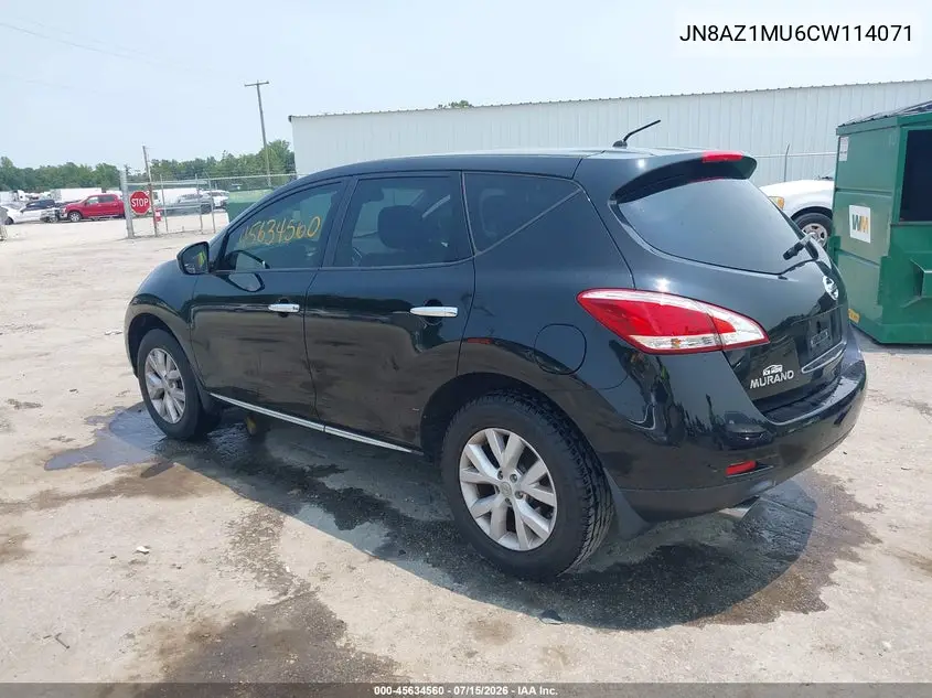 2012 Nissan Murano S VIN: JN8AZ1MU6CW114071 Lot: 45634560