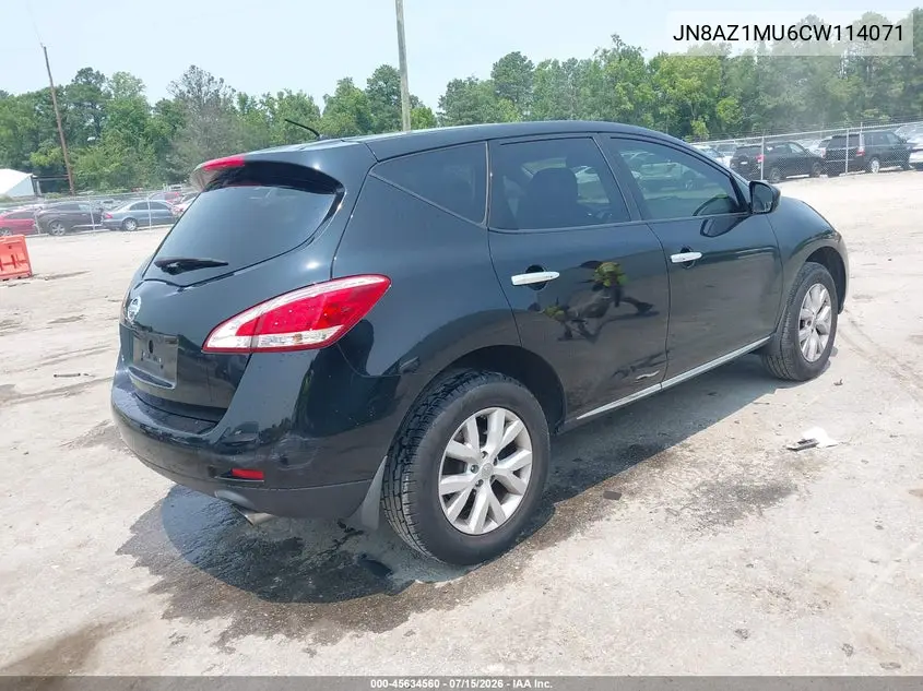 2012 Nissan Murano S VIN: JN8AZ1MU6CW114071 Lot: 45634560