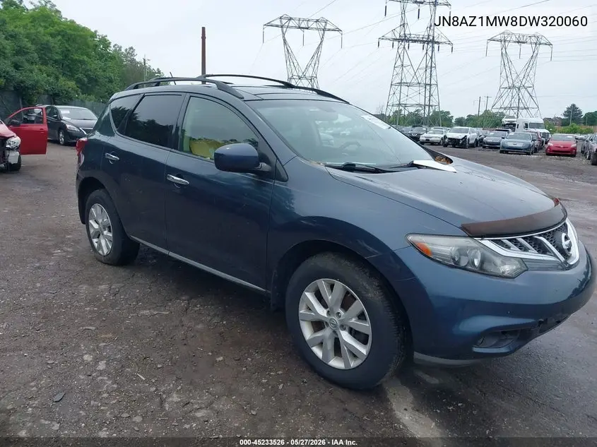 2013 Nissan Murano Sl VIN: JN8AZ1MW8DW320060 Lot: 45233526