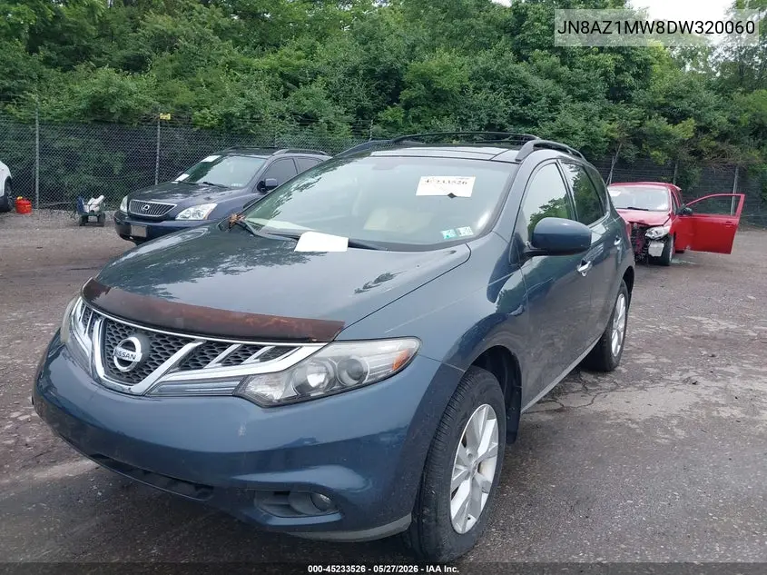 2013 Nissan Murano Sl VIN: JN8AZ1MW8DW320060 Lot: 45233526