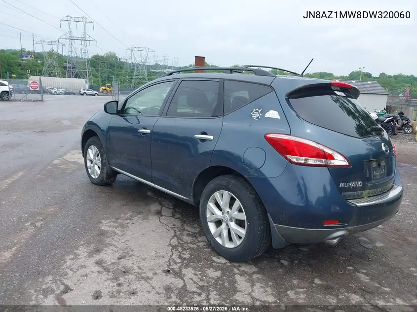 2013 Nissan Murano Sl VIN: JN8AZ1MW8DW320060 Lot: 45233526