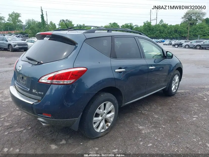 2013 Nissan Murano Sl VIN: JN8AZ1MW8DW320060 Lot: 45233526