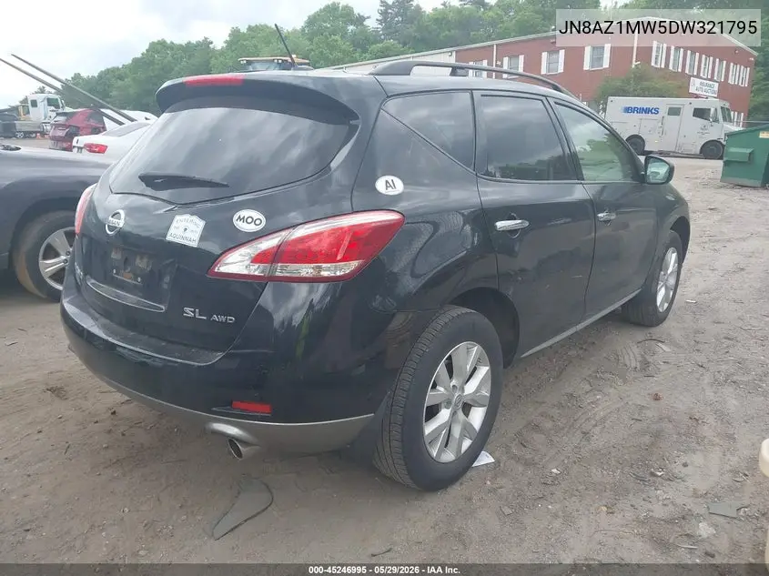 2013 Nissan Murano Sl VIN: JN8AZ1MW5DW321795 Lot: 45246995