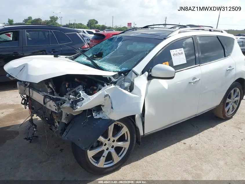 2013 Nissan Murano Le VIN: JN8AZ1MWXDW312509 Lot: 45413648
