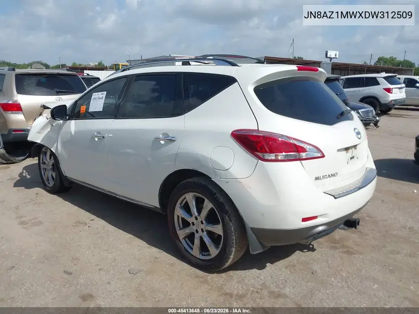 2013 Nissan Murano Le VIN: JN8AZ1MWXDW312509 Lot: 45413648