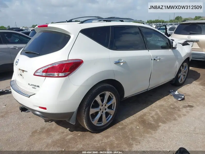 2013 Nissan Murano Le VIN: JN8AZ1MWXDW312509 Lot: 45413648
