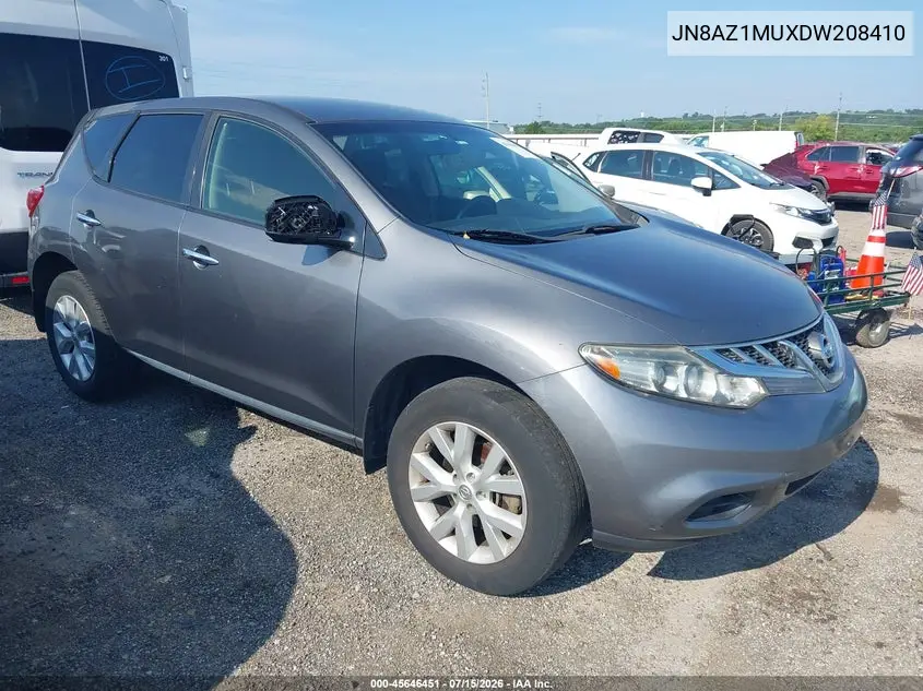 2013 Nissan Murano S VIN: JN8AZ1MUXDW208410 Lot: 45646451