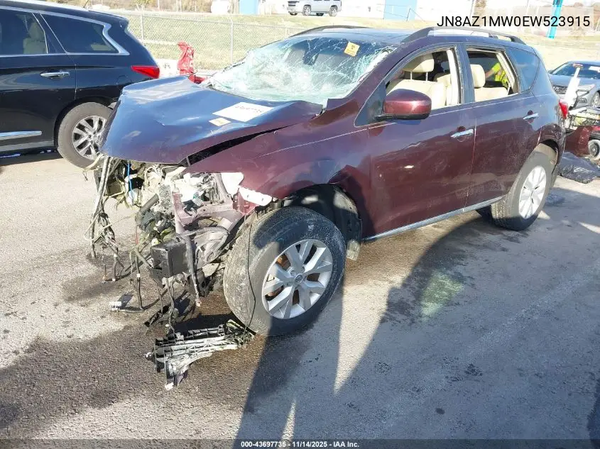JN8AZ1MW0EW523915 2014 Nissan Murano Sl