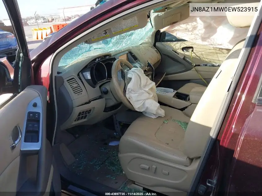 JN8AZ1MW0EW523915 2014 Nissan Murano Sl