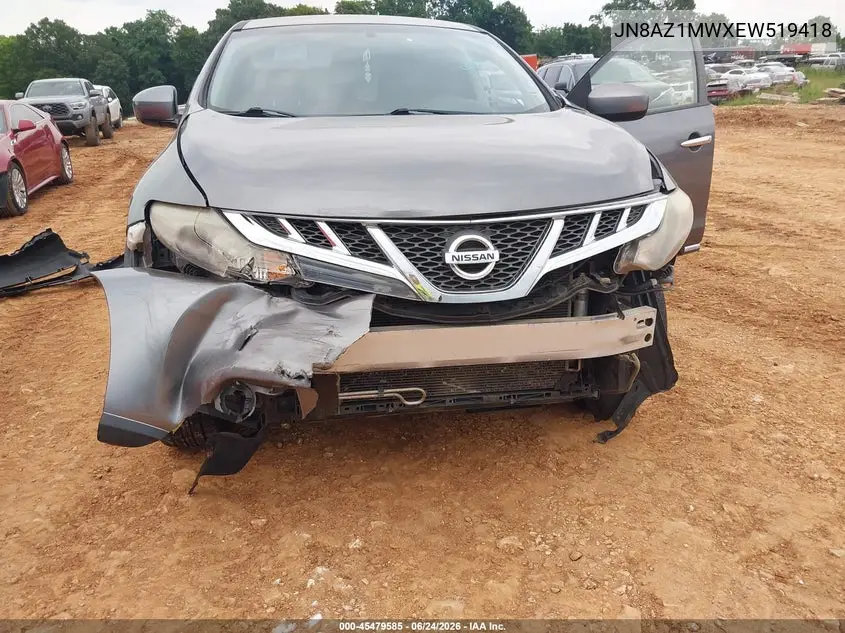 2014 Nissan Murano S VIN: JN8AZ1MWXEW519418 Lot: 45479585
