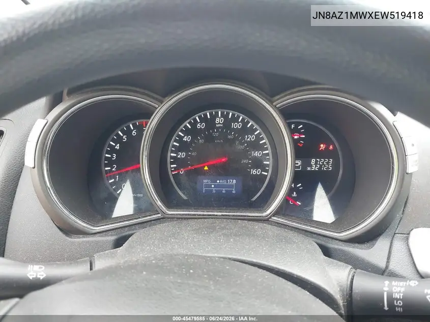2014 Nissan Murano S VIN: JN8AZ1MWXEW519418 Lot: 45479585
