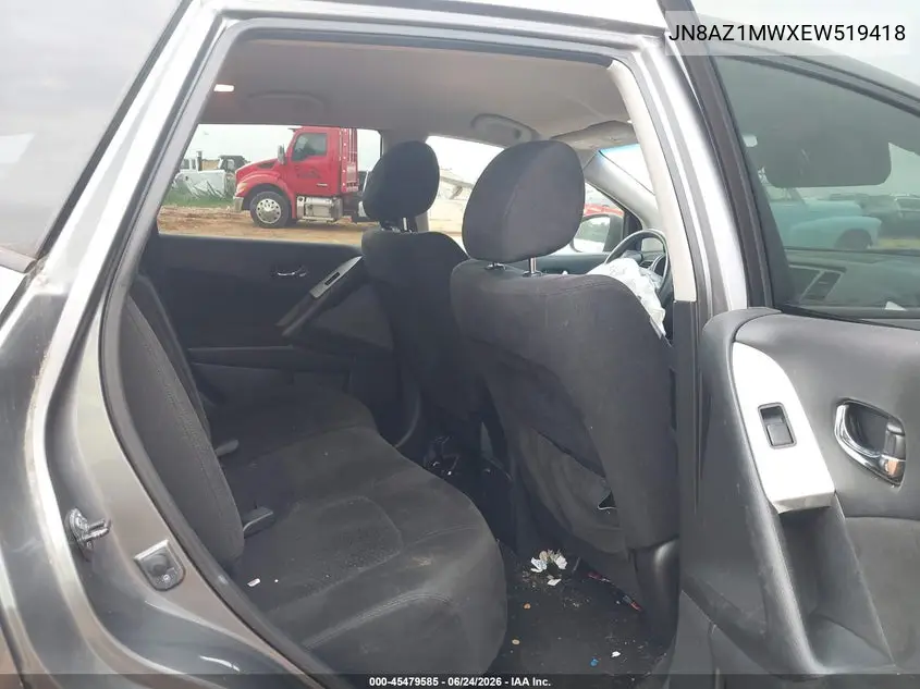 2014 Nissan Murano S VIN: JN8AZ1MWXEW519418 Lot: 45479585