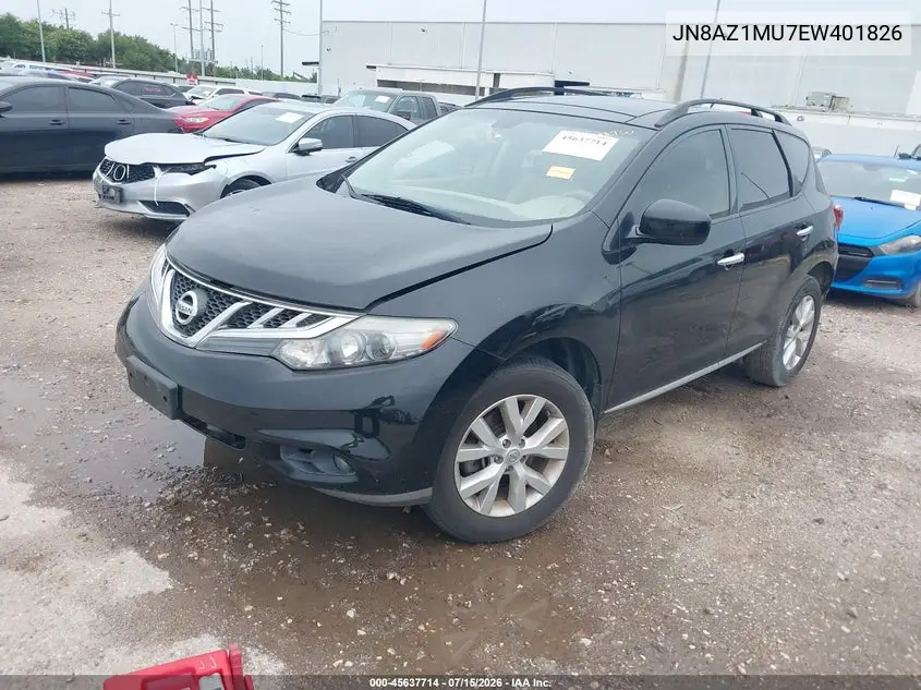 2014 Nissan Murano Sl VIN: JN8AZ1MU7EW401826 Lot: 45637714