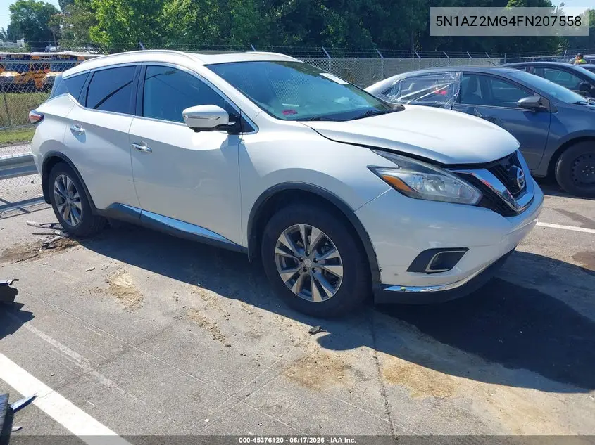 2015 Nissan Murano Sl VIN: 5N1AZ2MG4FN207558 Lot: 45376120
