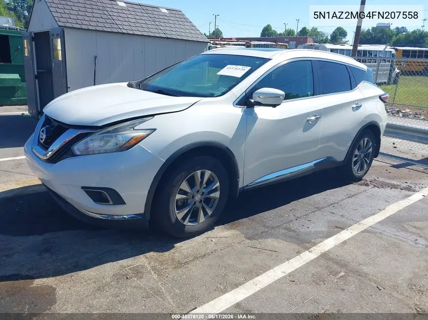 2015 Nissan Murano Sl VIN: 5N1AZ2MG4FN207558 Lot: 45376120