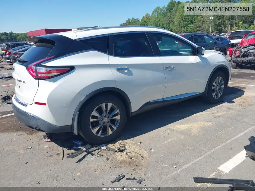 2015 Nissan Murano Sl VIN: 5N1AZ2MG4FN207558 Lot: 45376120
