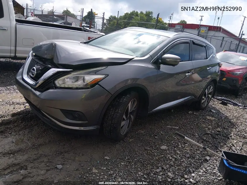 2015 Nissan Murano Platinum VIN: 5N1AZ2MH9FN252990 Lot: 45385442
