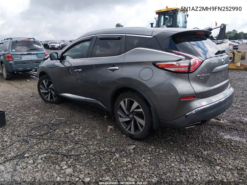 2015 Nissan Murano Platinum VIN: 5N1AZ2MH9FN252990 Lot: 45385442