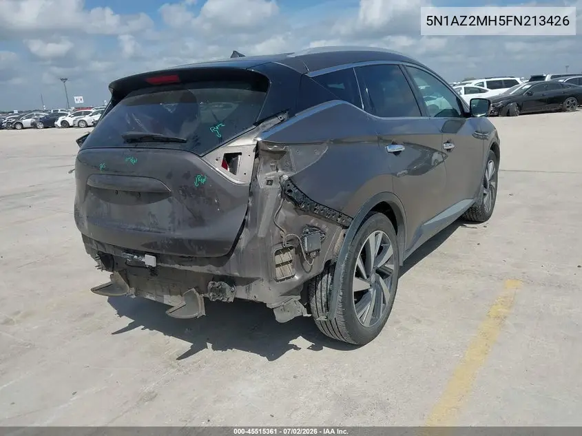 2015 Nissan Murano Platinum VIN: 5N1AZ2MH5FN213426 Lot: 45515361