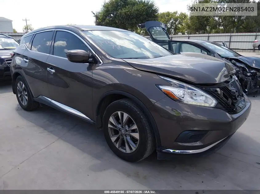 2015 Nissan Murano S VIN: 5N1AZ2MG2FN285403 Lot: 45549155