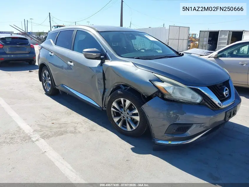 2015 Nissan Murano S VIN: 5N1AZ2MG2FN250666 Lot: 45577439