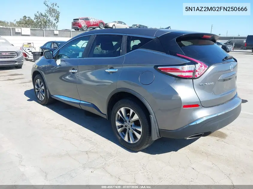 2015 Nissan Murano S VIN: 5N1AZ2MG2FN250666 Lot: 45577439