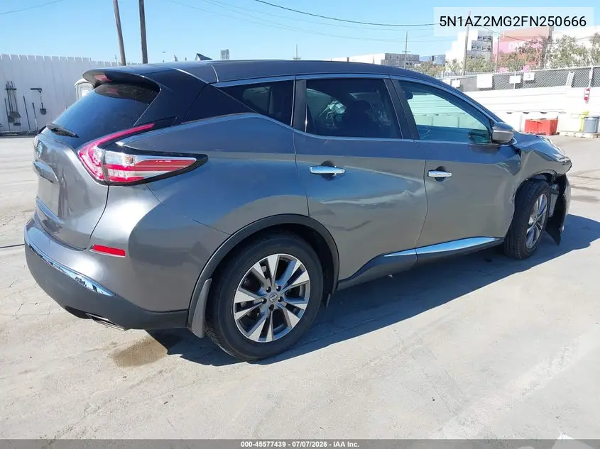 2015 Nissan Murano S VIN: 5N1AZ2MG2FN250666 Lot: 45577439