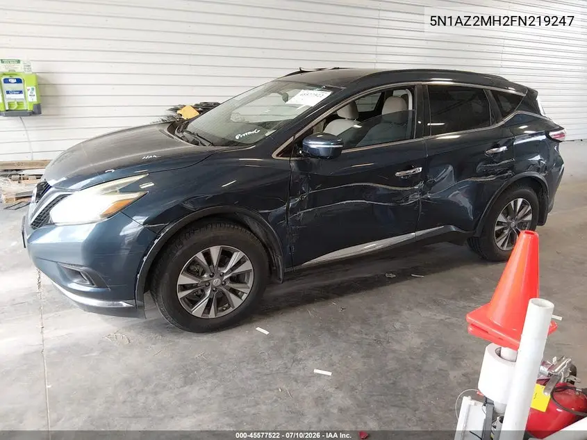 2015 Nissan Murano Sv VIN: 5N1AZ2MH2FN219247 Lot: 45577522