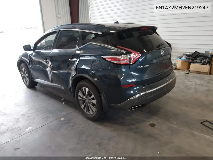 2015 Nissan Murano Sv VIN: 5N1AZ2MH2FN219247 Lot: 45577522